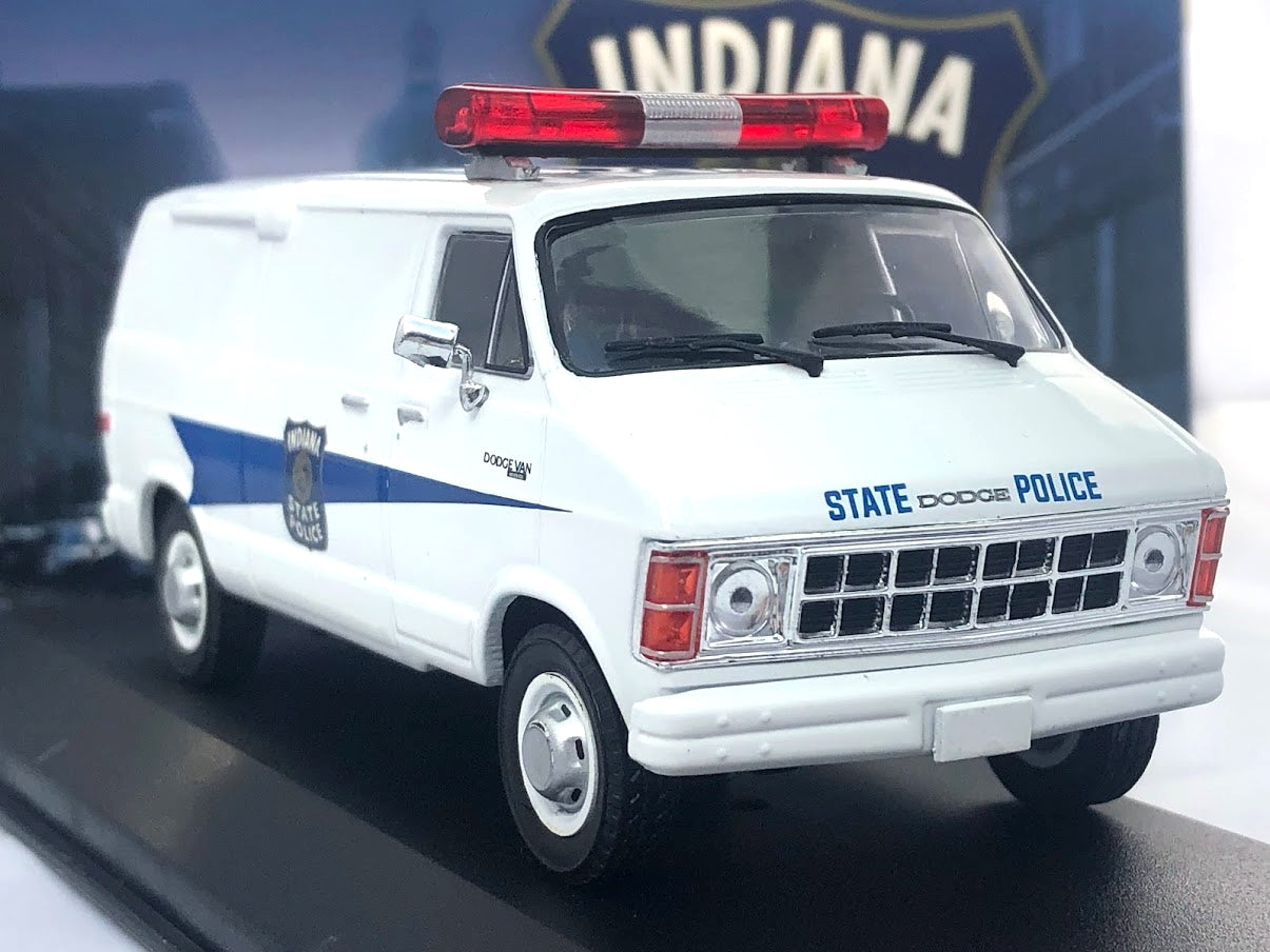 1980 Dodge RAM B250 Van Indiana State Police 1/43 Diecast Model